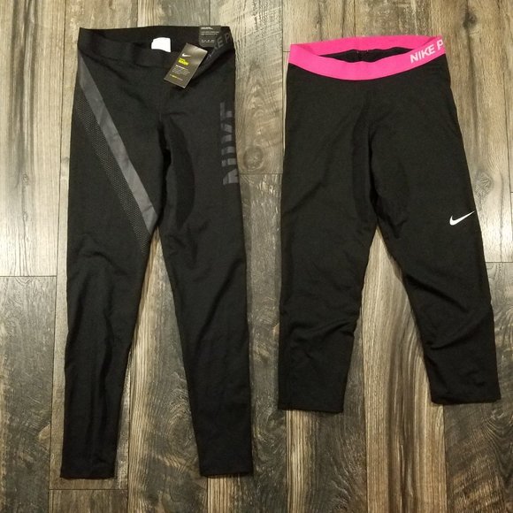 Nike Pants - New Lot of 2 Nike Pro Womens Leggings Dri Fit